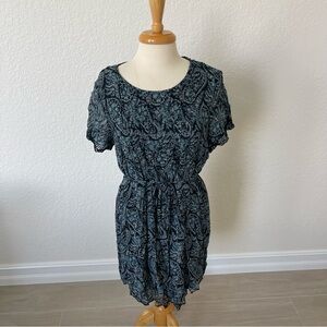 Lucky Brand Black and blue paisley Patterned Dress